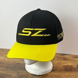 Cobra Speedzone Tour Exclusive Hat Black Neon Yellow SZ Snapback Flexfit 110 Cap